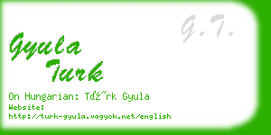 gyula turk business card